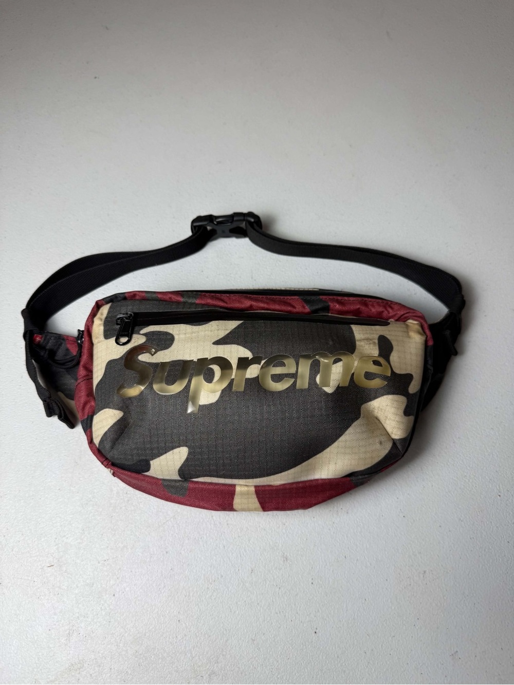 Used Supreme Waist Bag (SS21) Red Camo